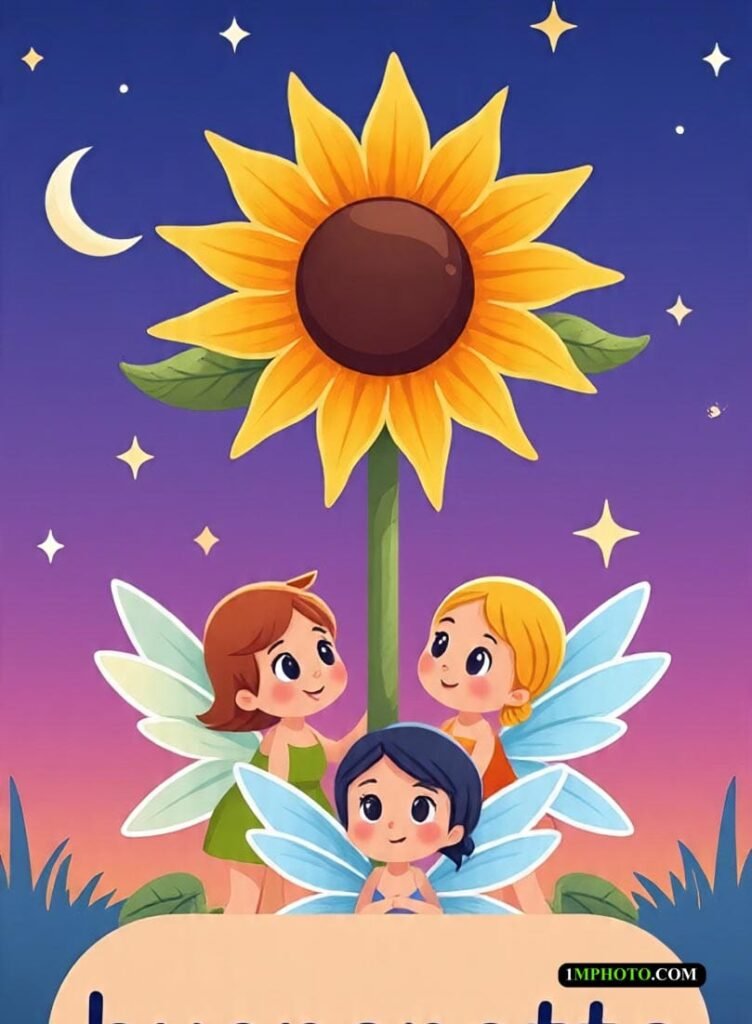 Fate in cerchio nella luce della luna con vestiti rossi, e sopra c’è scritto “Buonanotte