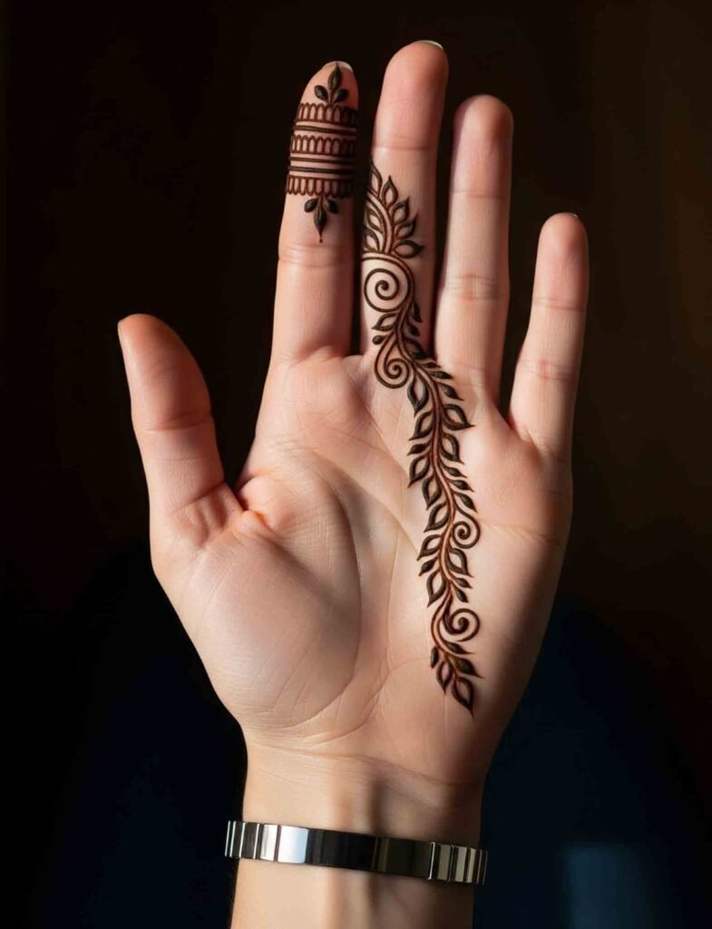 mehndi design in one finger​