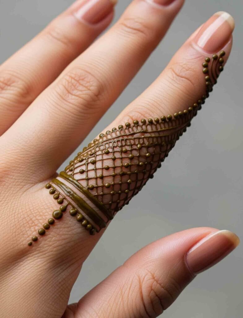 simple one finger mehndi design​