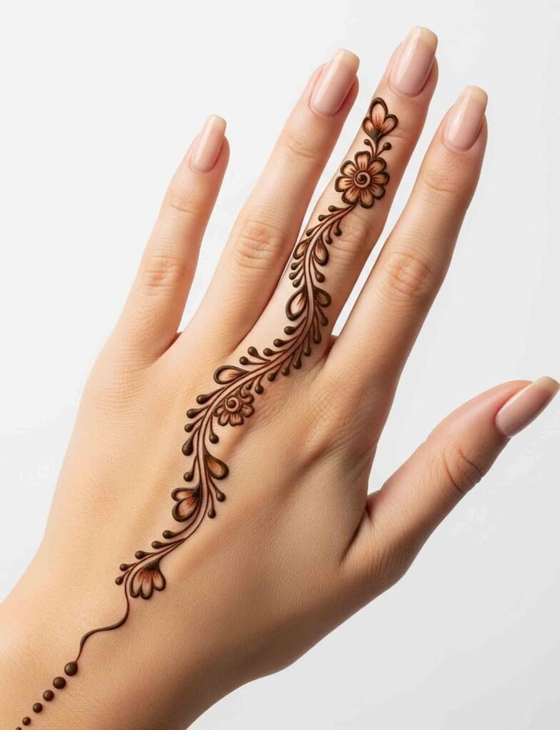 simple one finger mehndi design​