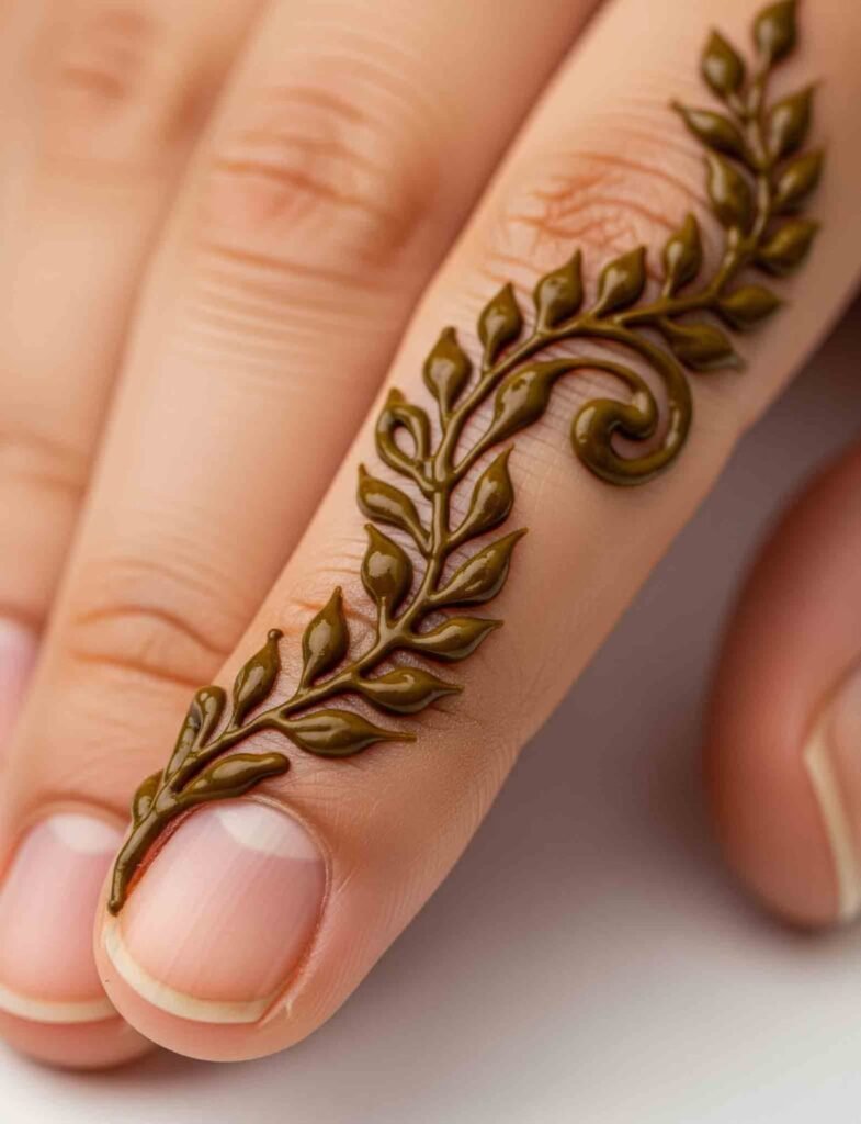 simple one finger mehndi design​