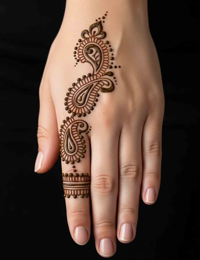 stylish one finger mehndi design​