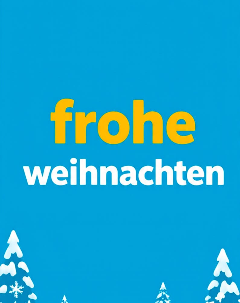 Weihnachten Bild mit eleganter Schrift