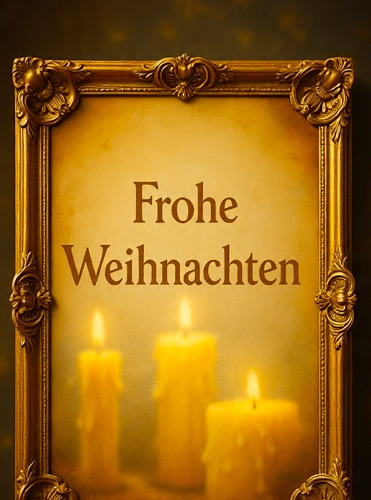 Weihnachtsbild mit warmem Licht