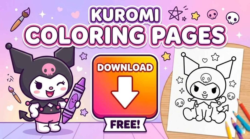 Kuromi coloring pages
