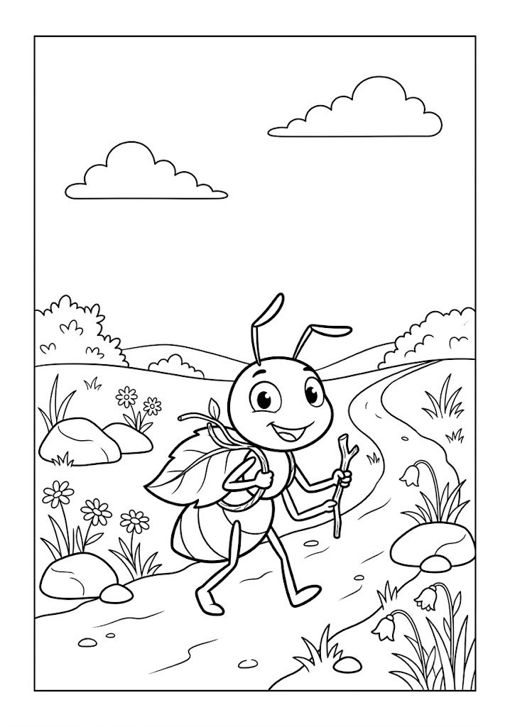 Ant Adventure Coloring Pages