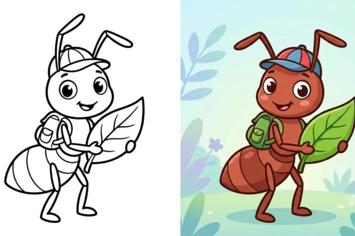 50 Ant Coloring Pages (Free PDF Printables)
