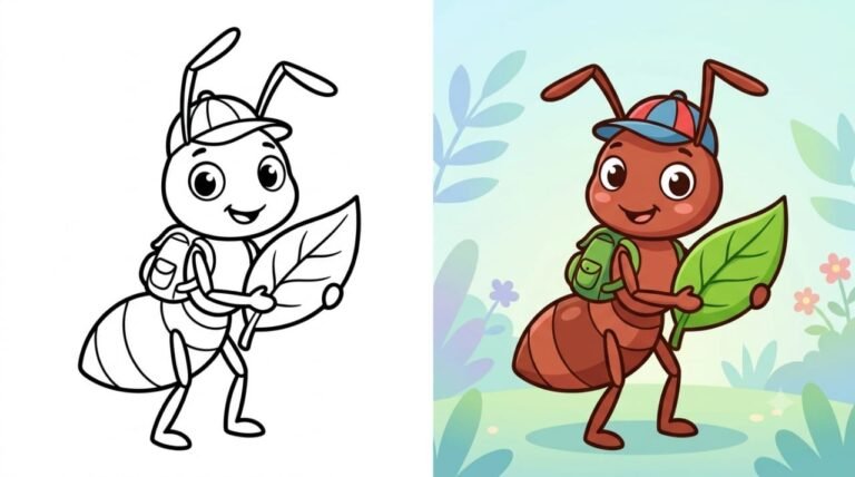 50 Ant Coloring Pages (Free PDF Printables)