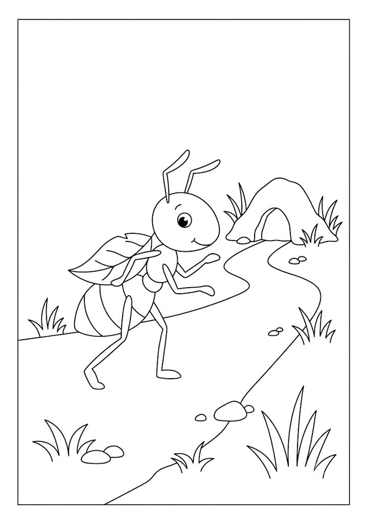 Ant Farm Worker Coloring Pages