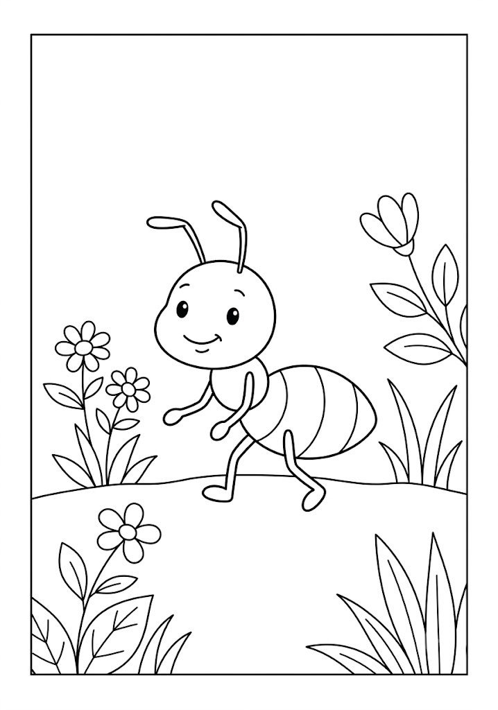 Ant Garden Coloring Pages