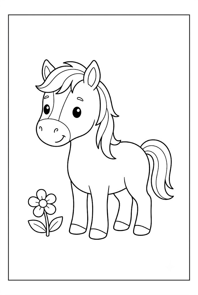 Baby Horse Coloring Pages