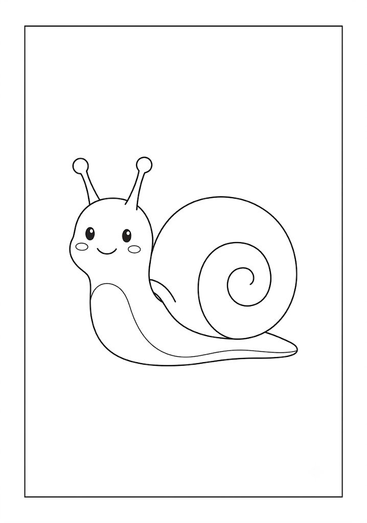 Baby Snail Coloring Pages