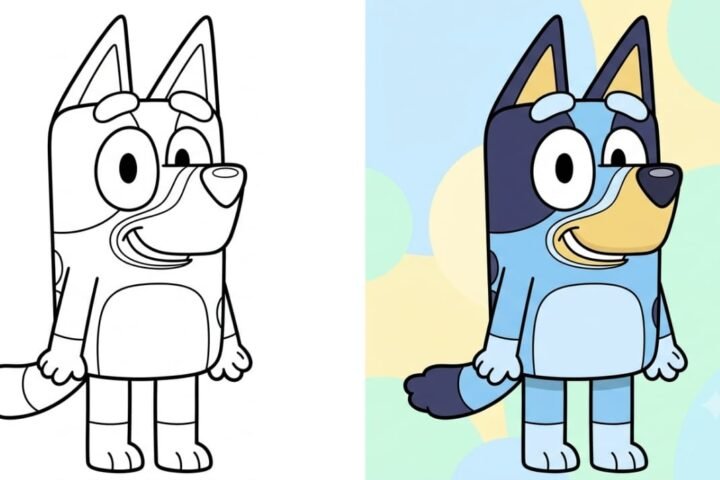 100 Bluey Coloring Pages (Free PDF Printables)