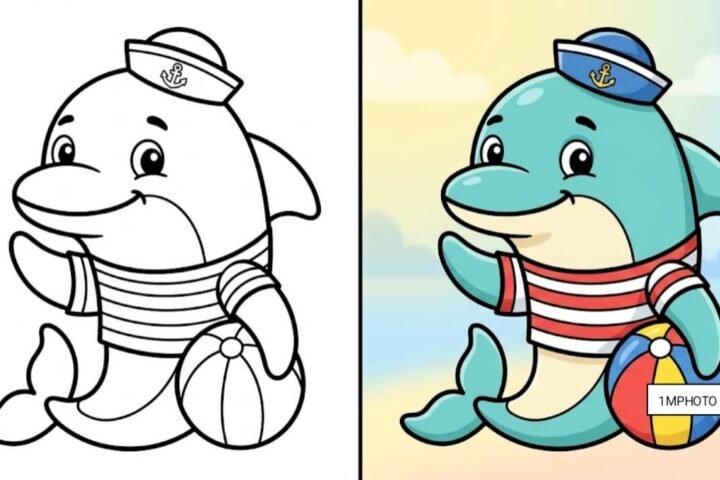 50 Dolphin Coloring Pages (Free PDF Printables)
