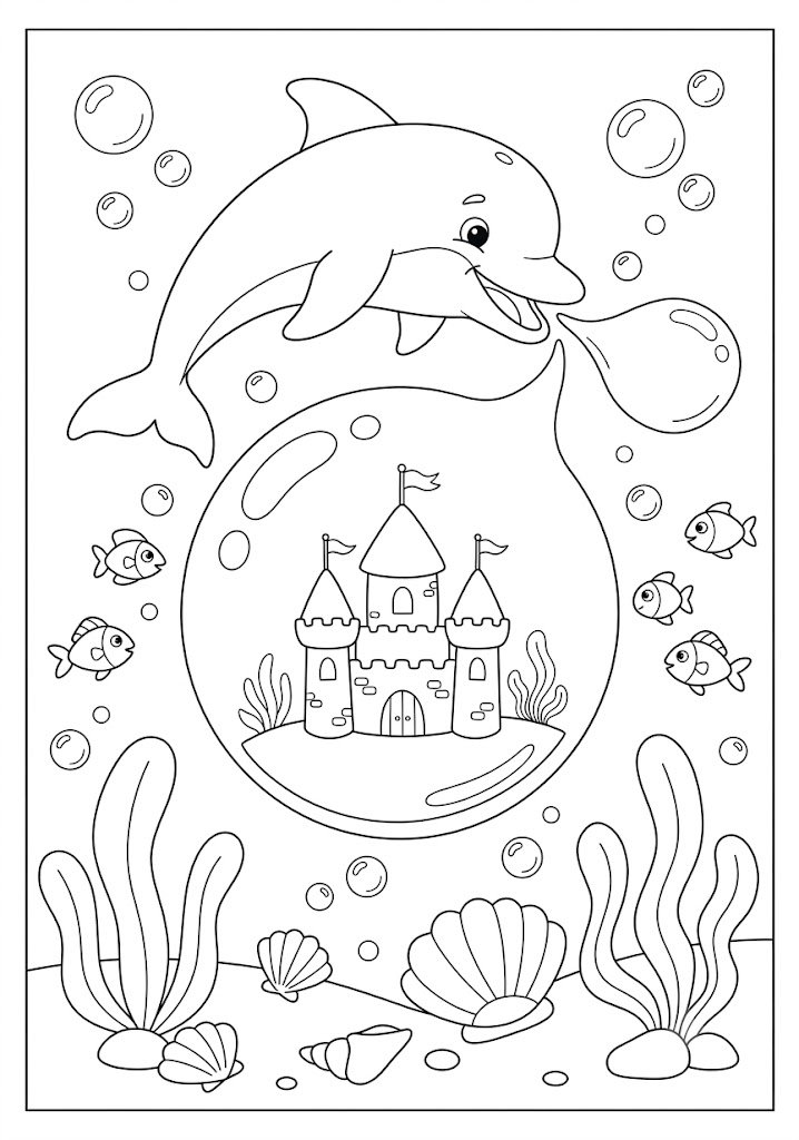 Dolphin Making a Giant Bubble