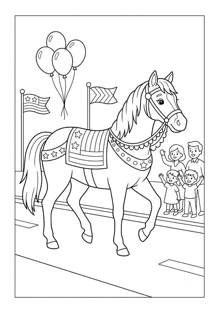 Horse Parade Coloring Pages