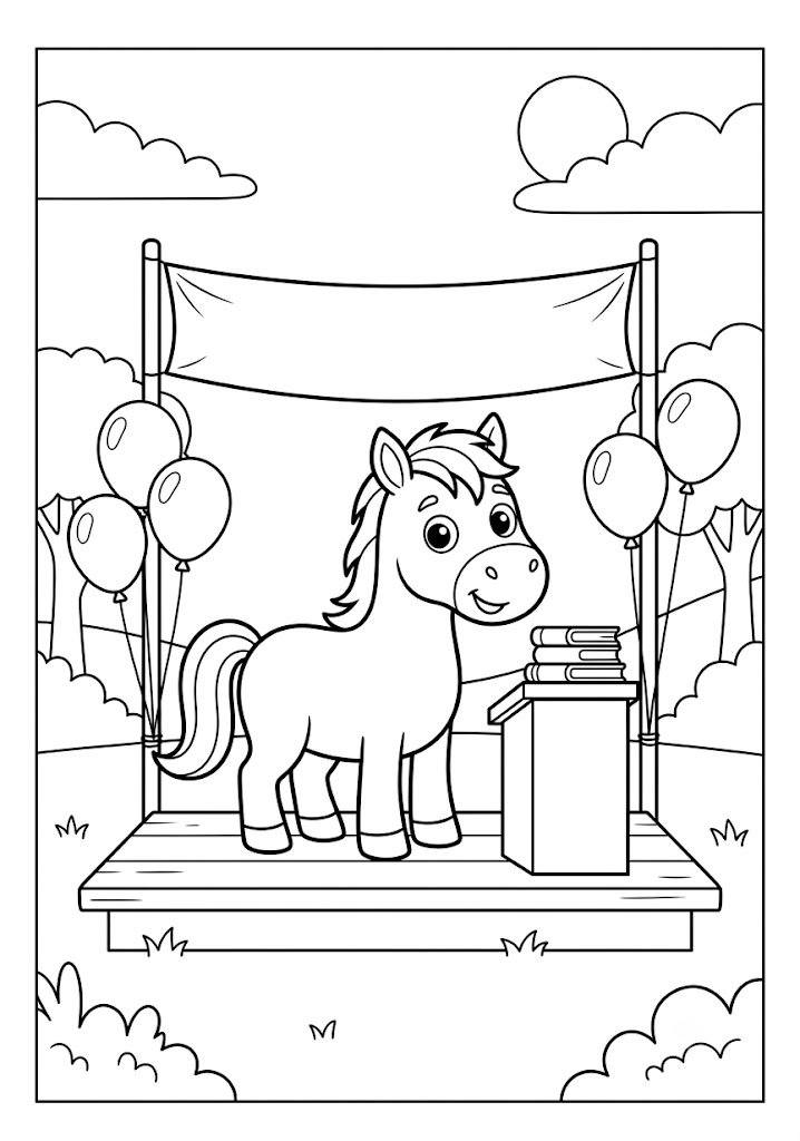 Horse School Event Coloring Pages