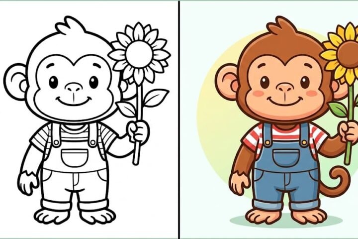 50 Monkey Coloring Pages (Free PDF Printables)