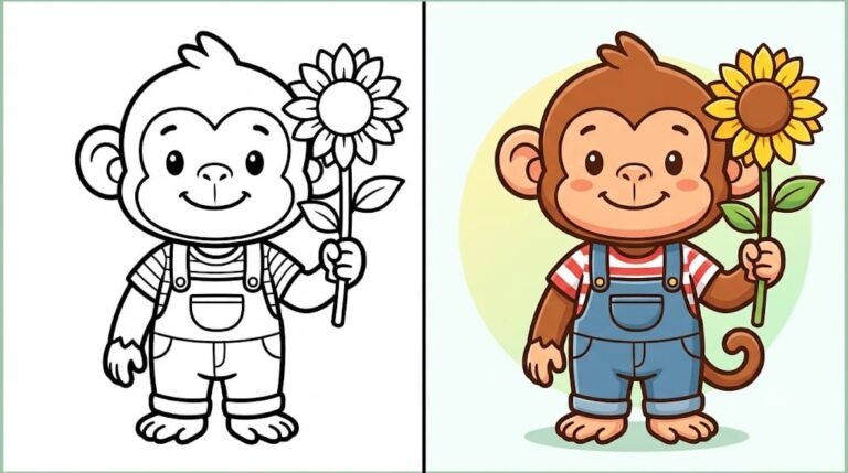 Monkey Coloring Pages