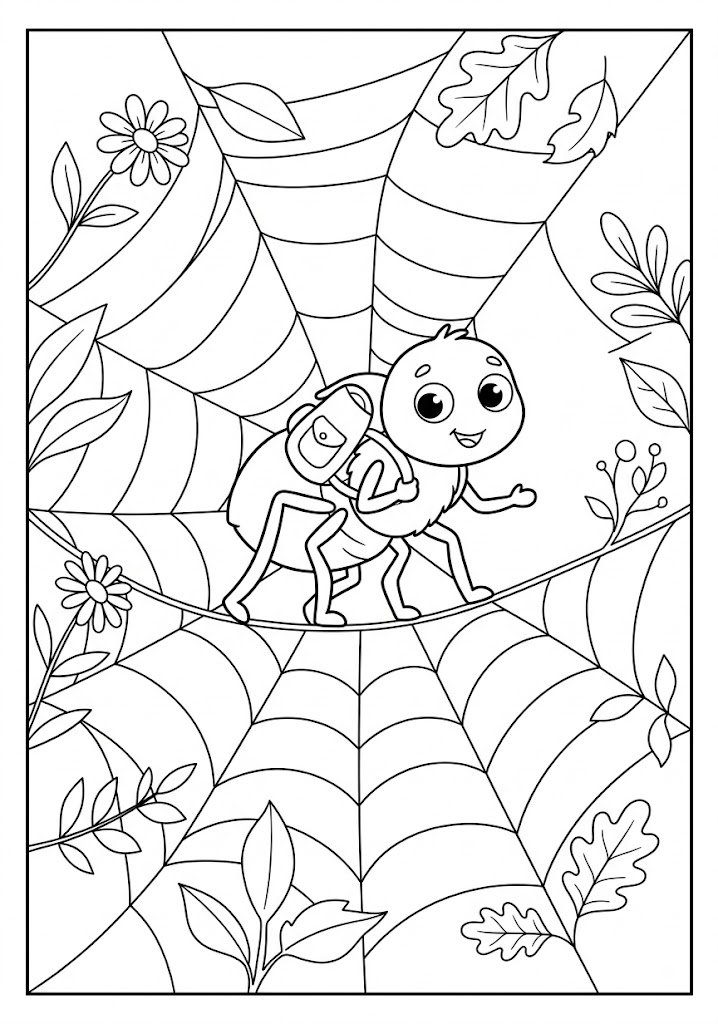 Spider Adventure Coloring Pages