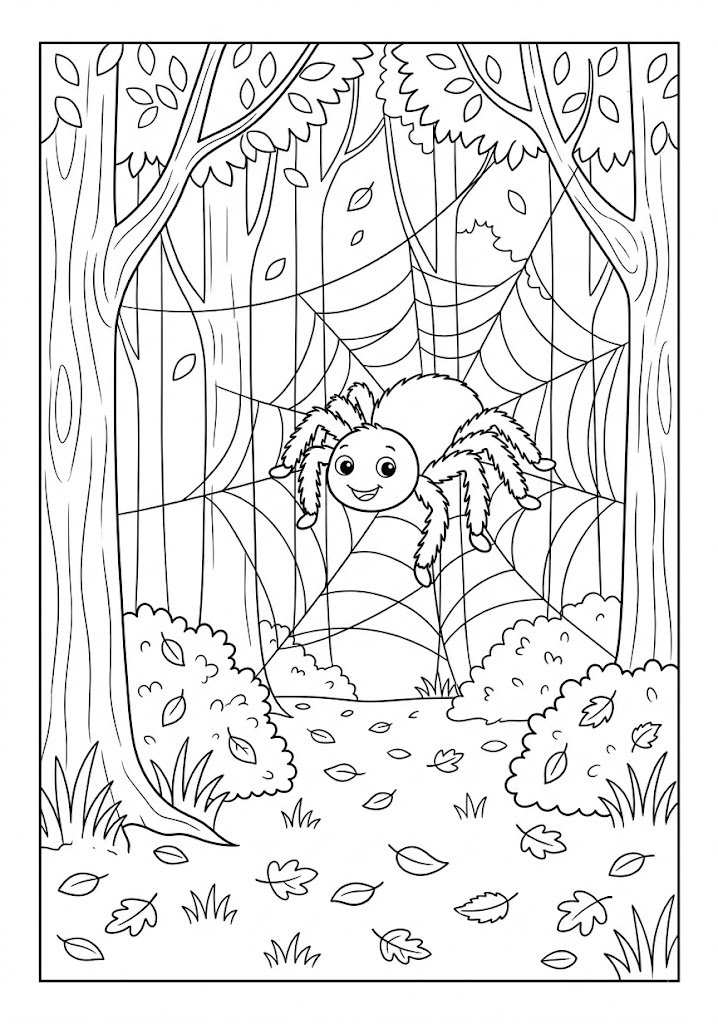 Spider Forest Coloring Pages