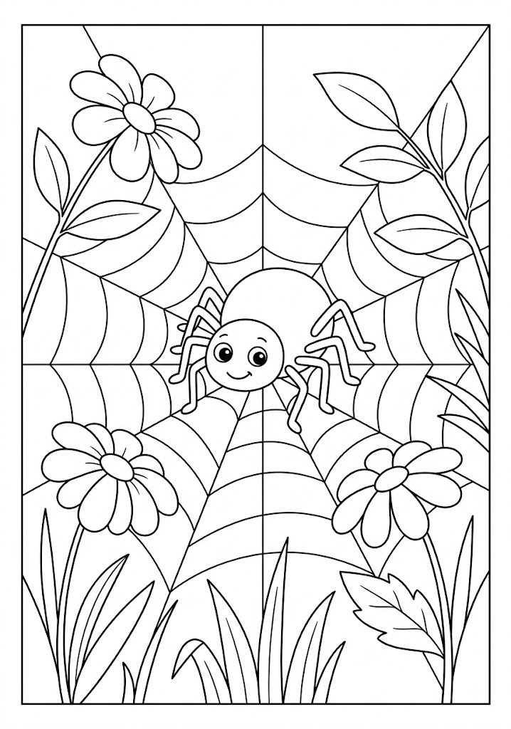 Spider Garden Coloring Pages