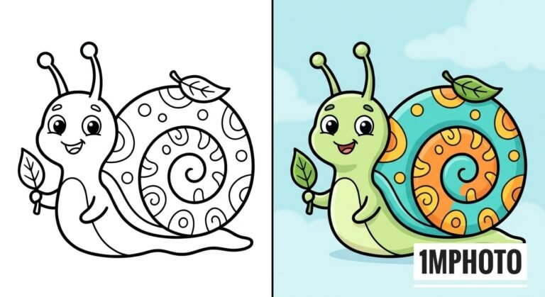 snail coloring page